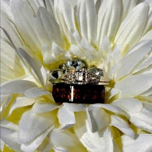 White gold wedding set